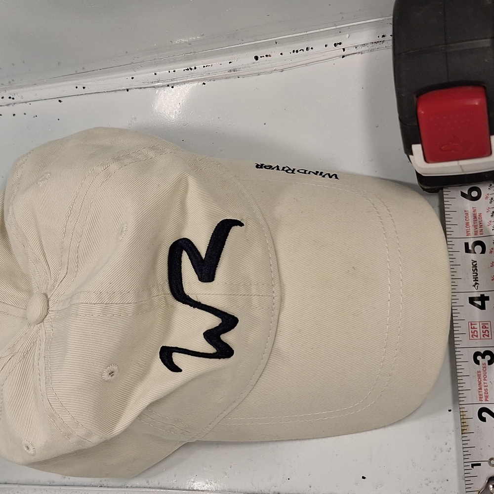 WindRider Cream Cap with Navy Logo